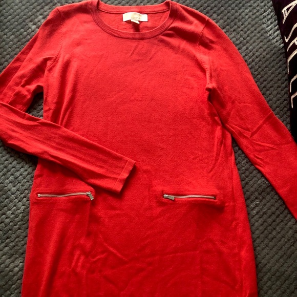 Michael Kors Tomato Tunic Sweater with Zippers - Picture 1 of 3